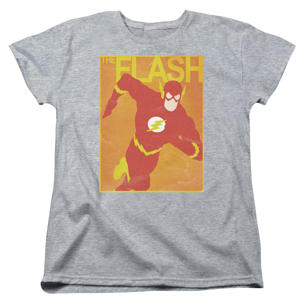 JLA/SIMPLE FLASH POSTER - S/S WOMENS TEE - ATHLETIC HEATHER