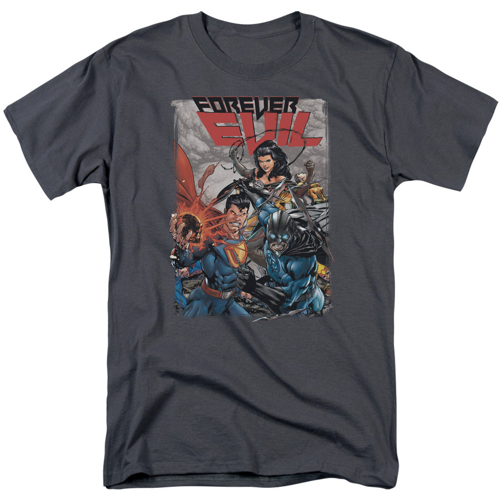 JLA/CRIME SYNDICATE - S/S ADULT 18/1  -  CHARCOAL