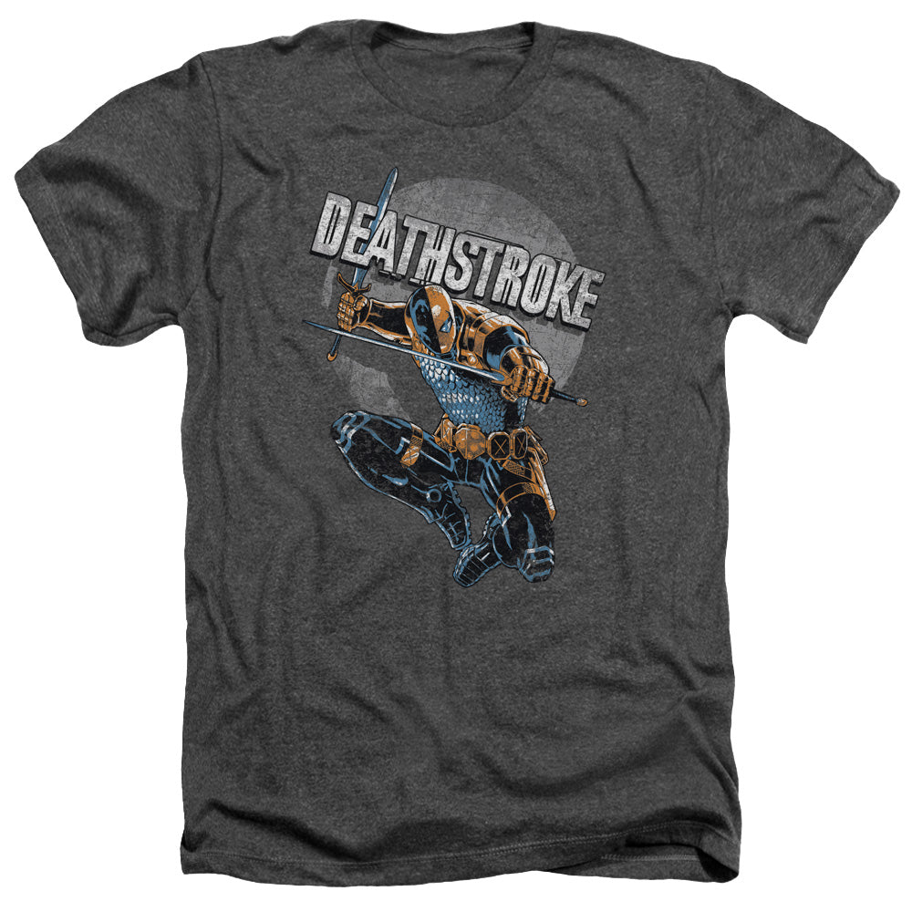 JLA/DEATHSTROKE RETRO - ADULT HEATHER - CHARCOAL