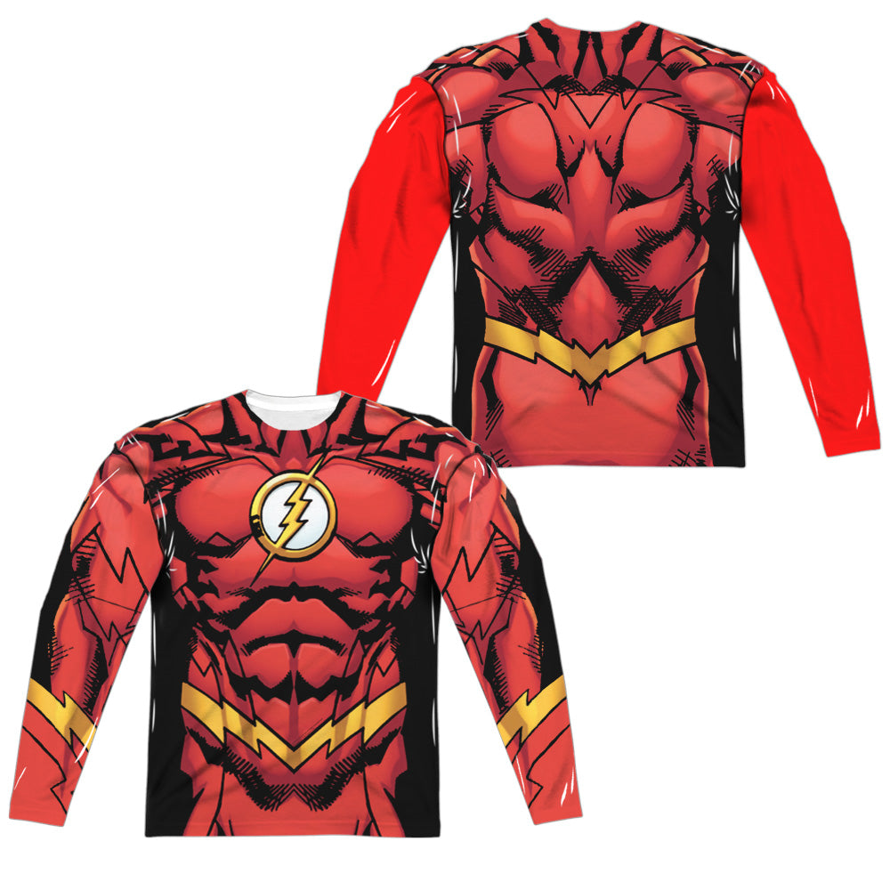 JLA/FLASH 52 (FRONT/BACK PRINT) - L/S ADULT POLY CREW  - MULTI