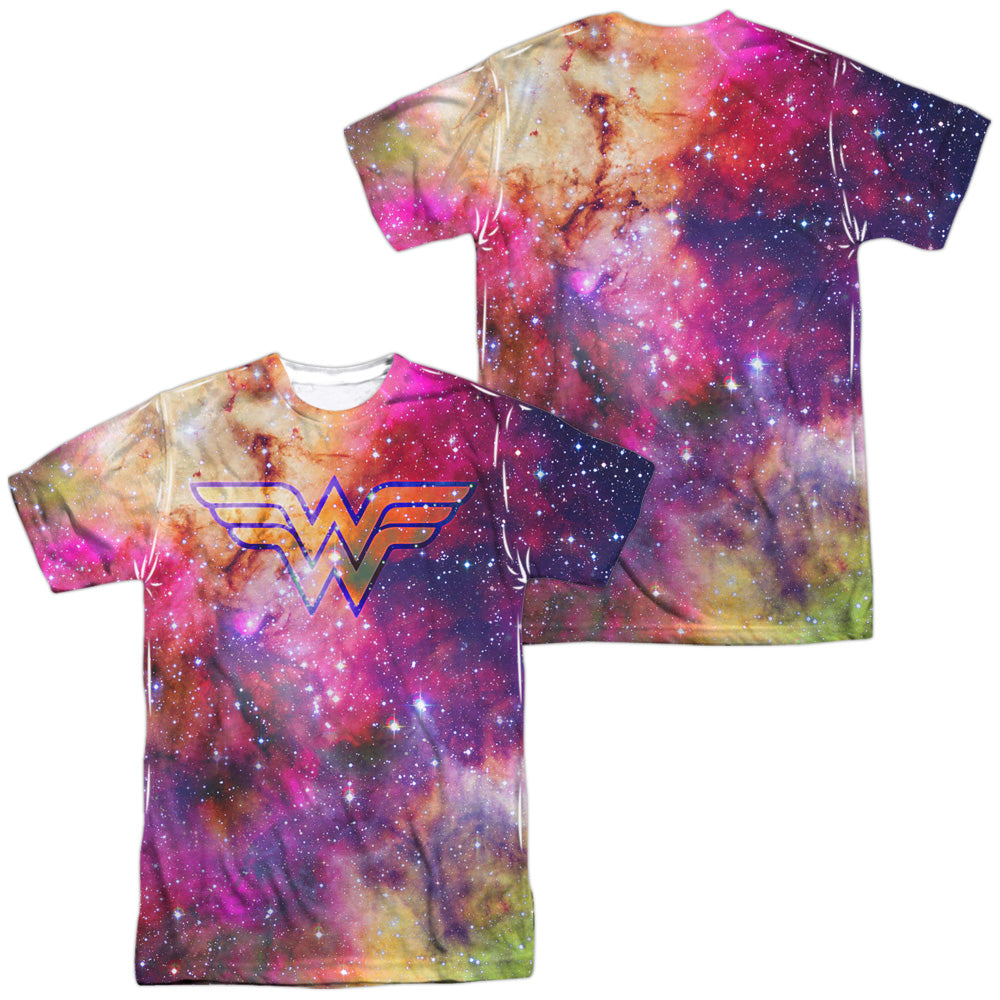 JLA/WONDER GALAXY (FRONT/BACK PRINT) - S/S ADULT POLY CREW - MULTI