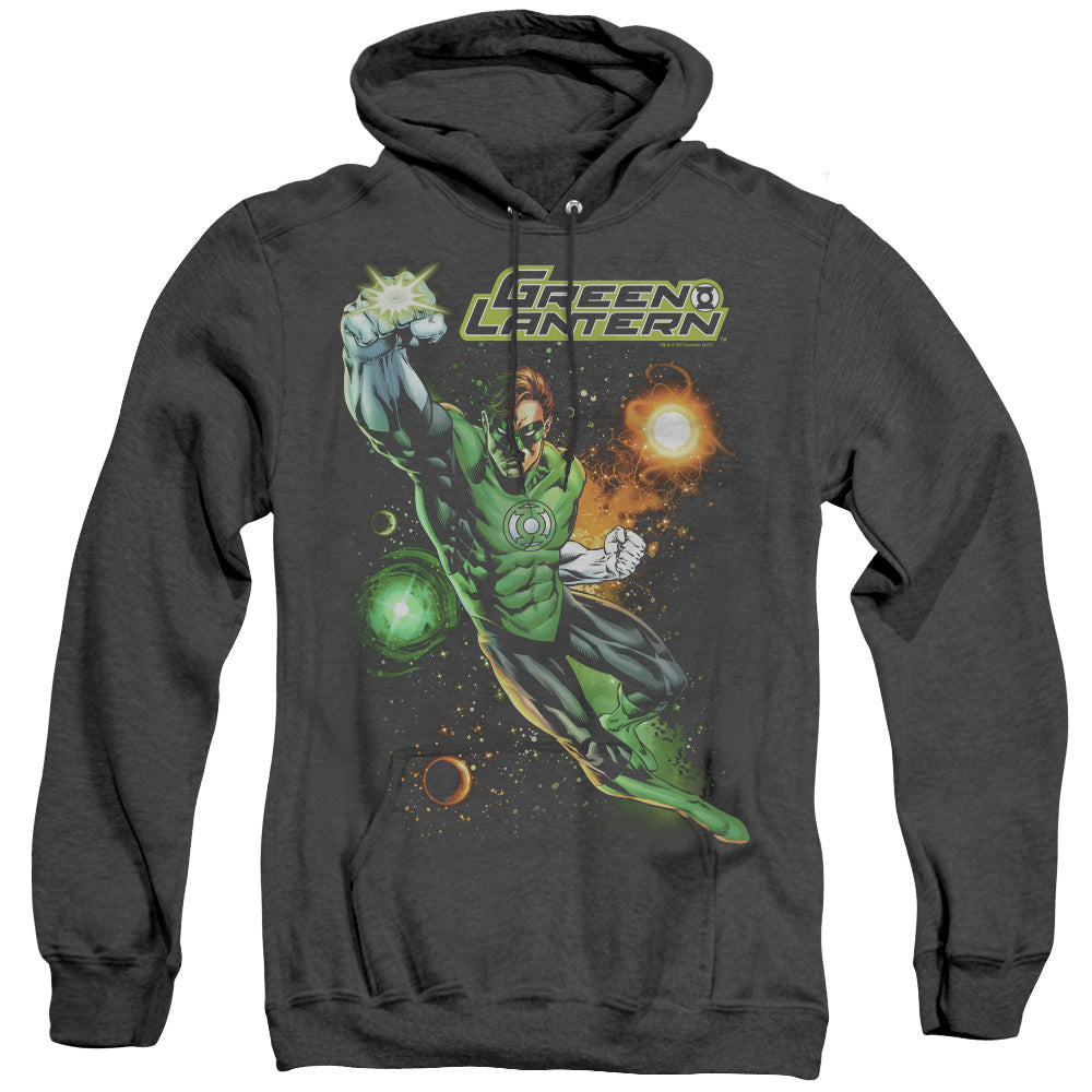 JLA/GALACTIC GUARDIAN - ADULT HEATHER HOODIE - BLACK