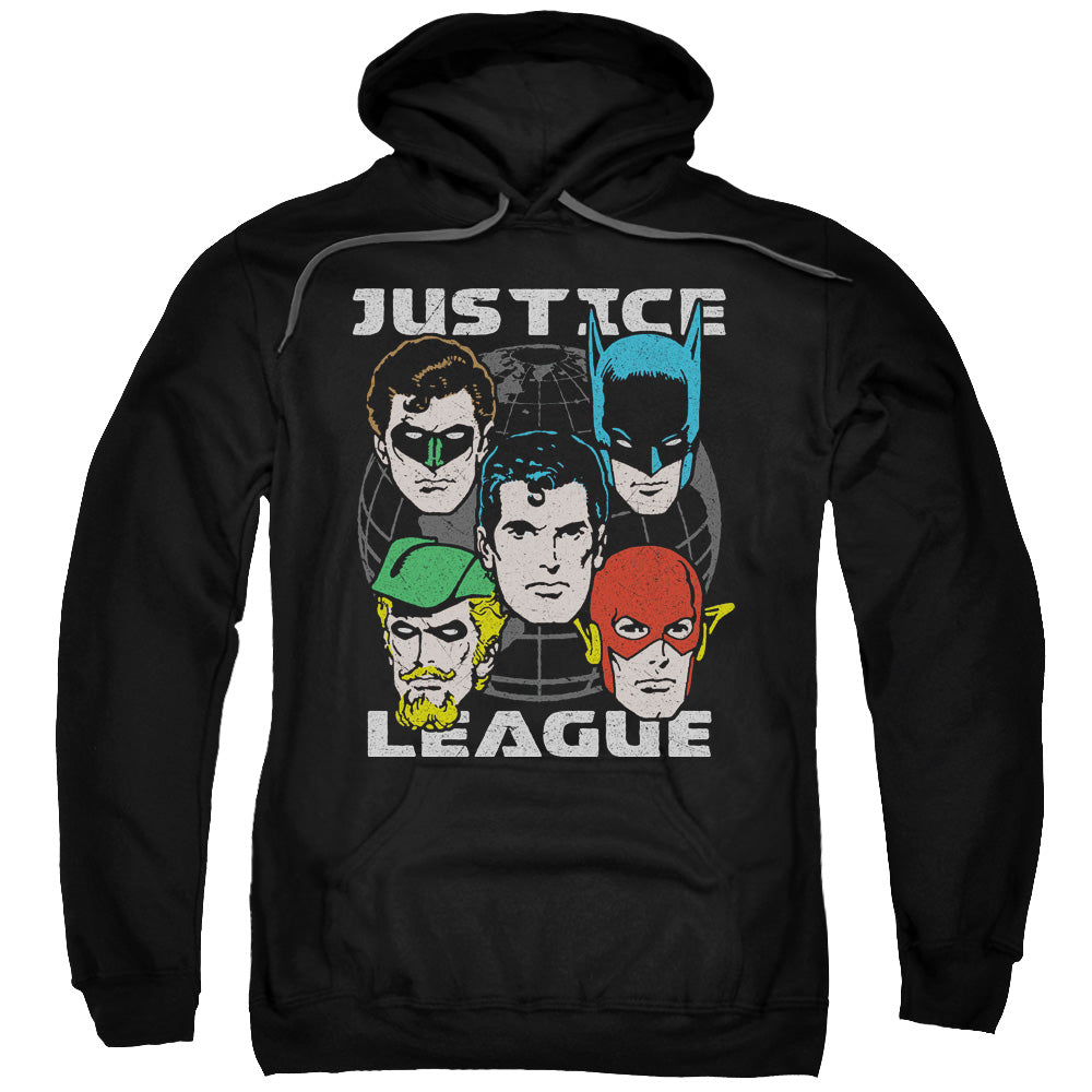 JLA/HEAD OF STATES - ADULT PULLOVER HOODIE - BLACK