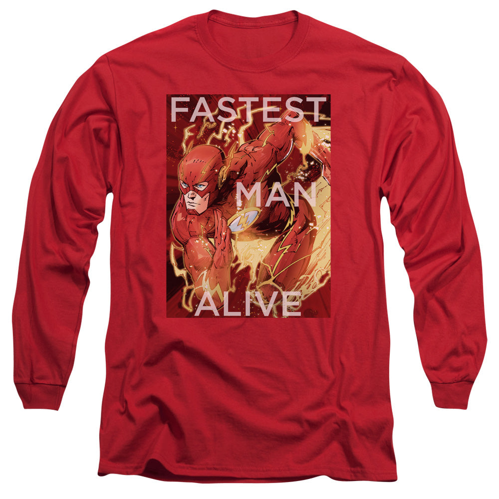 JLA/FASTEST MAN ALIVE -  L/S ADULT 18/1  - RED