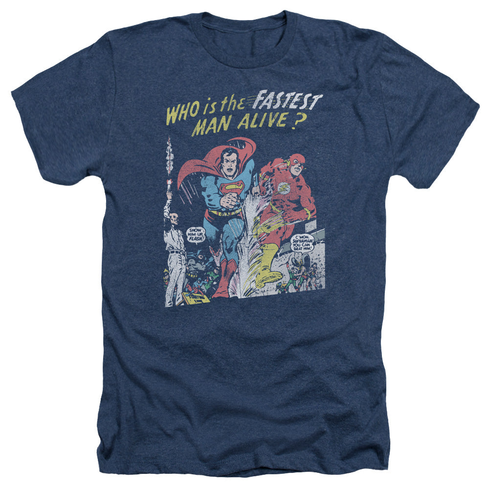 JLA/FASTEST MAN - ADULT HEATHER - NAVY