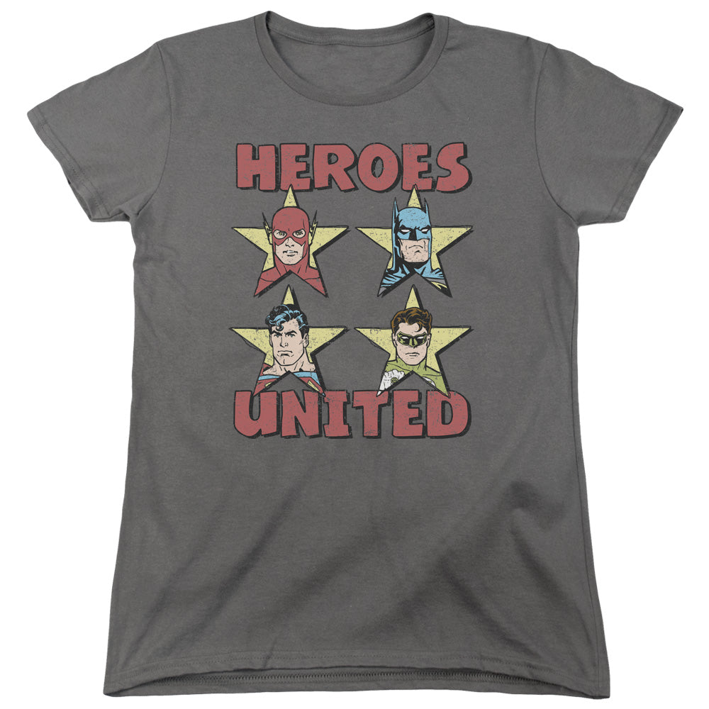 JLA/UNITED STARS - S/S WOMENS TEE - CHARCOAL