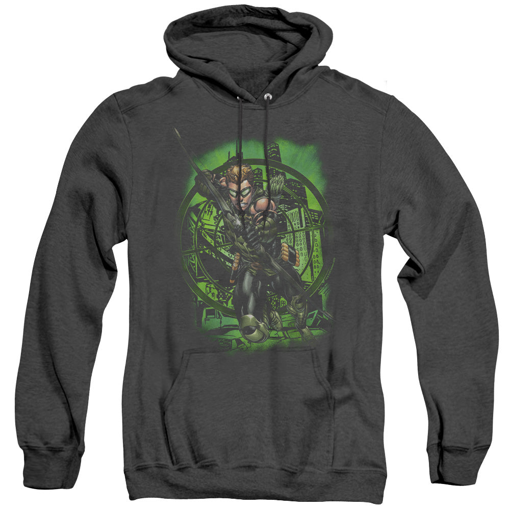 JLA/IN MY SIGHT - ADULT HEATHER HOODIE - BLACK