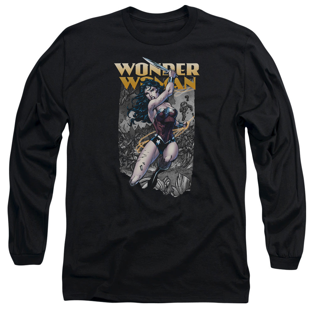 JLA/WONDER SLICE -  L/S ADULT 18/1  - BLACK