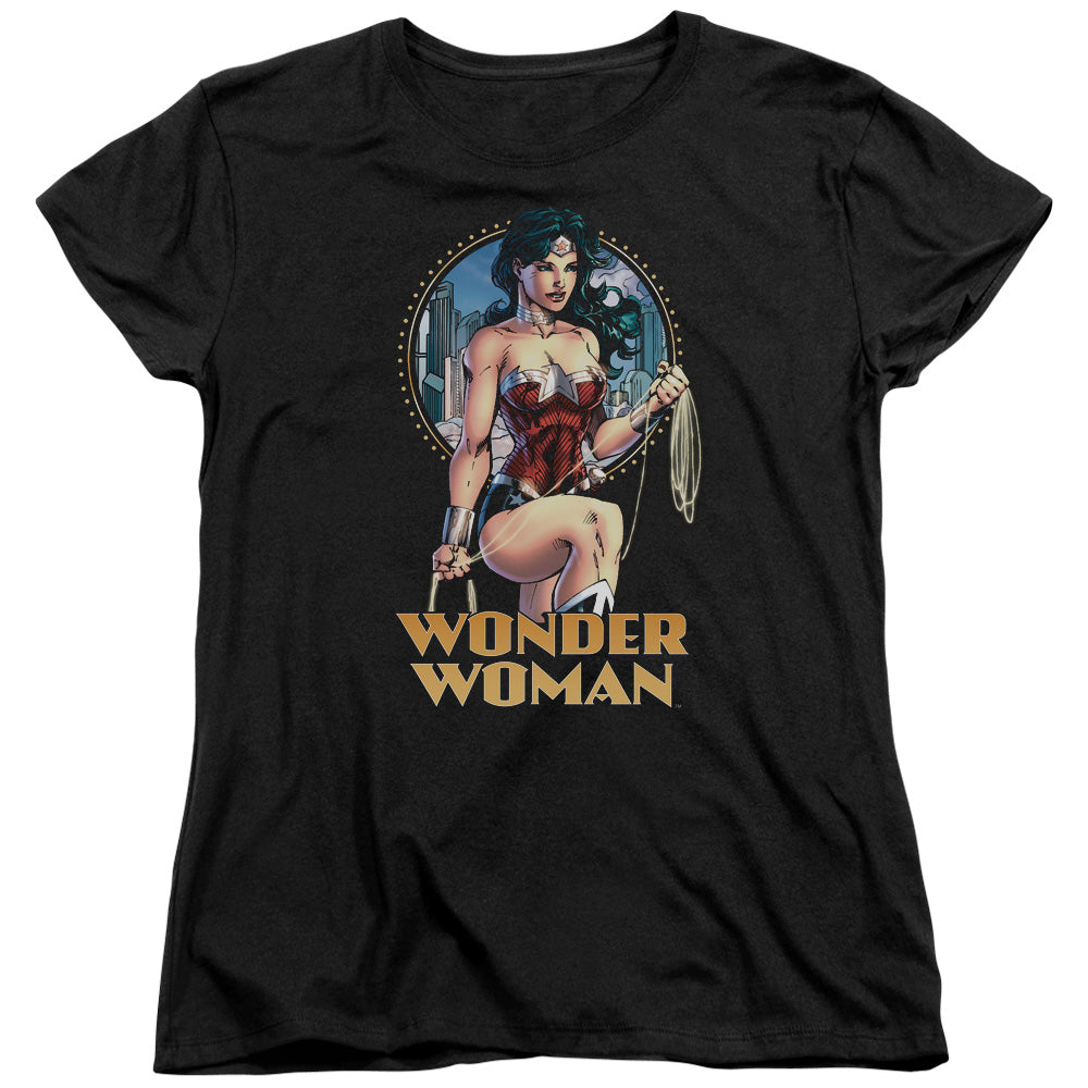 JLA/CITY WARRIOR - S/S WOMENS TEE - BLACK