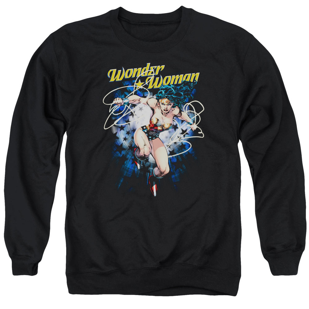 JLA/STARBURST - ADULT CREWNECK SWEATSHIRT - BLACK