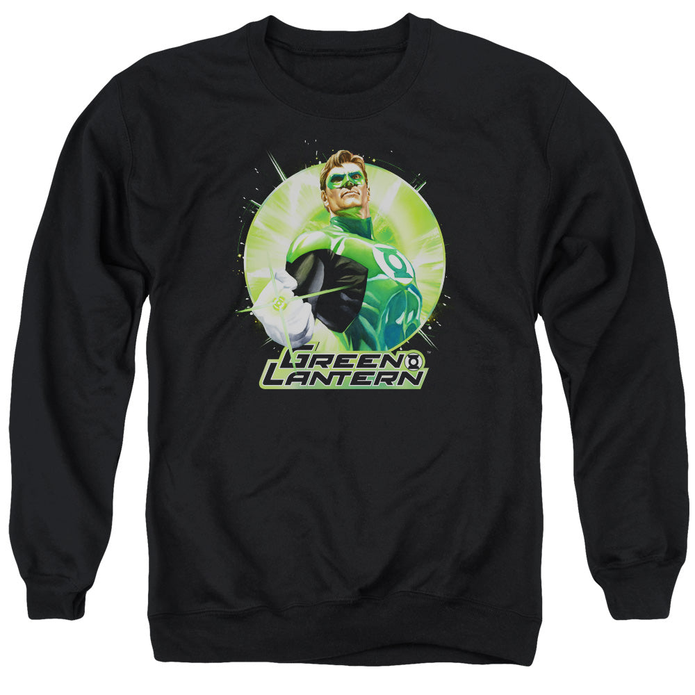 JLA/GREEN STATIC - ADULT CREWNECK SWEATSHIRT - BLACK
