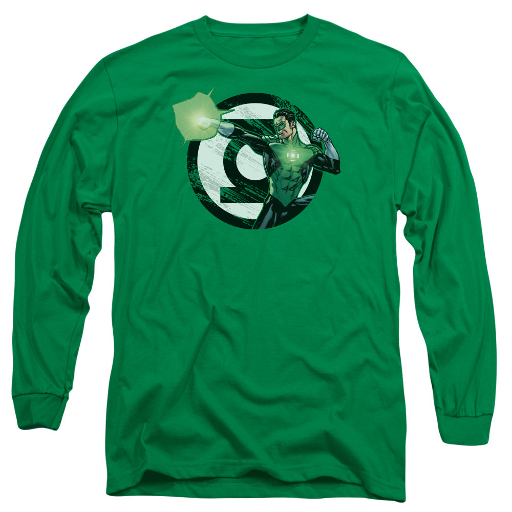 JLA/BLASTING LOGO -  L/S ADULT 18/1  - KELLY GREEN