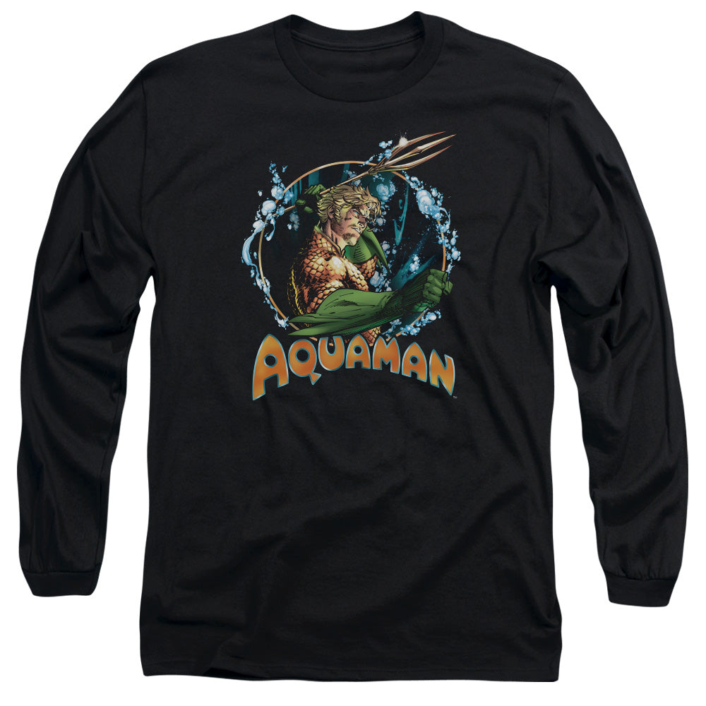 JLA/AQUAMAN RULER OF THE SEAS -  L/S ADULT 18/1  - BLACK