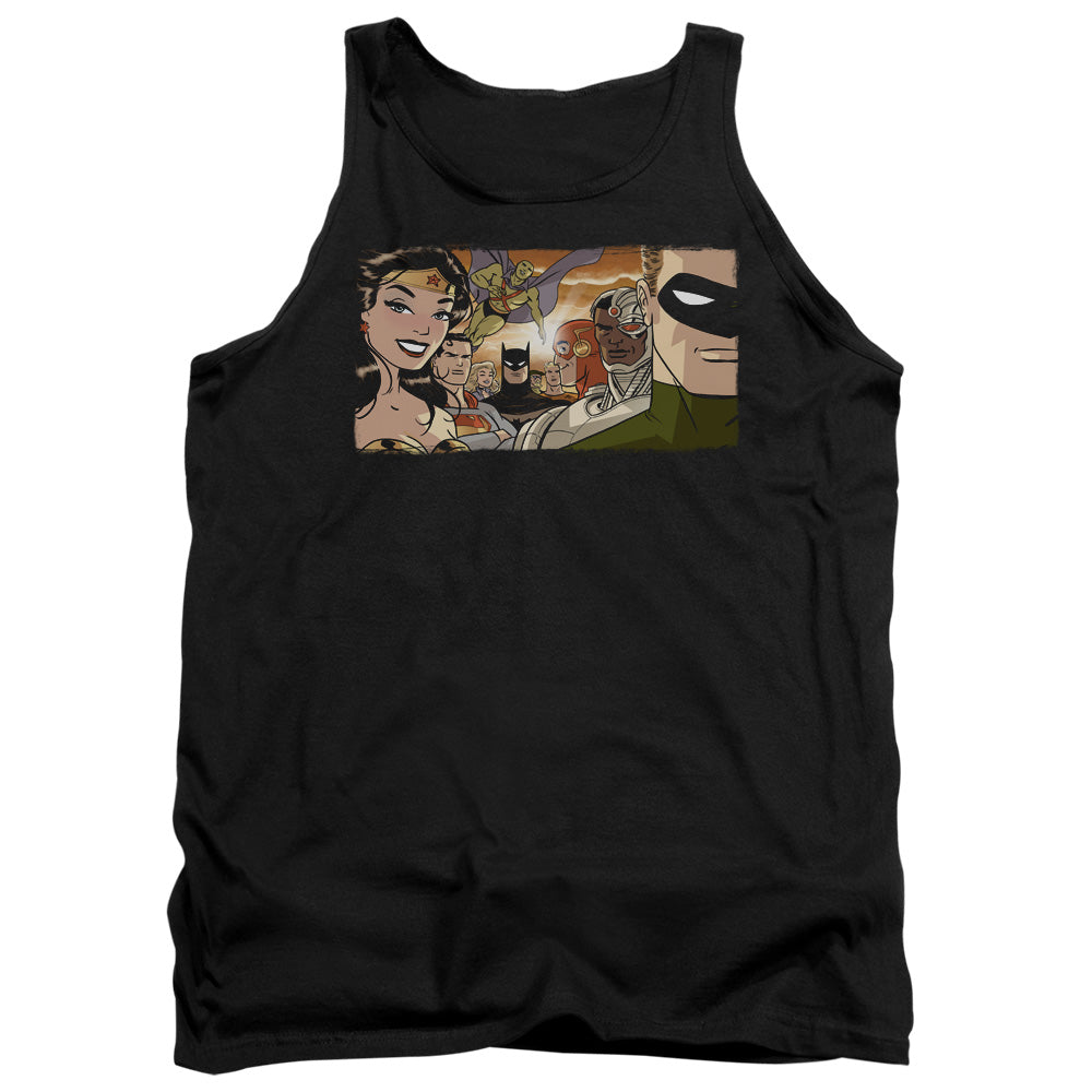 JLA/CINEMATIC LEAGUE - ADULT TANK - BLACK