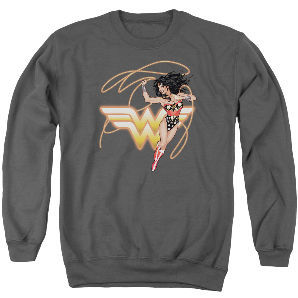 JLA/GLOWING LASSO - ADULT CREWNECK SWEATSHIRT - CHARCOAL