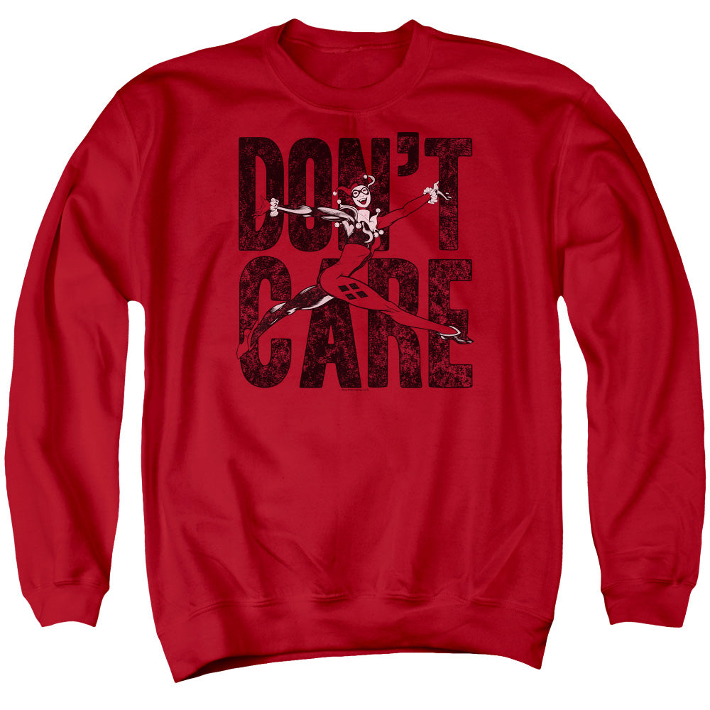 JLA/DON’T CARE - ADULT CREWNECK SWEATSHIRT - RED