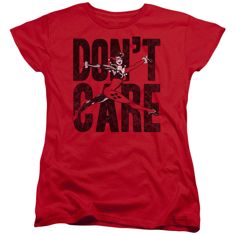 JLA/DON’T CARE - S/S WOMENS TEE - RED