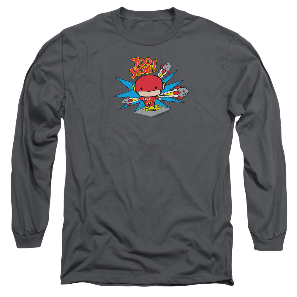DC FLASH/TOO SLOW - L/S ADULT 18/1 - CHARCOAL