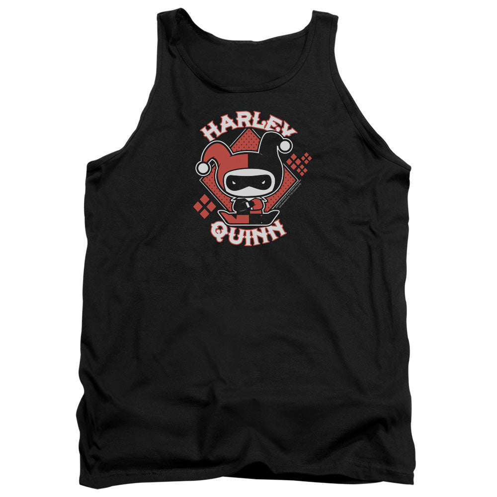 JLA/HARLEY CHIBI - ADULT TANK - BLACK