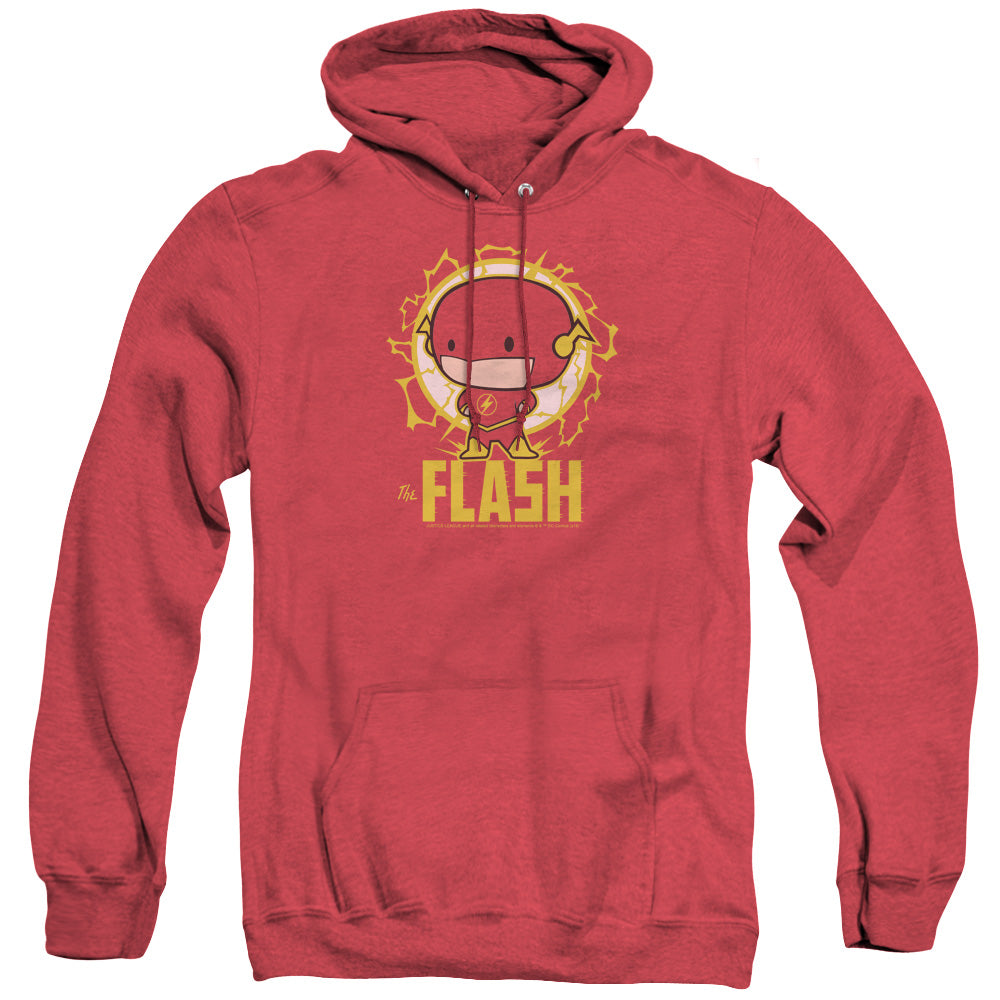 DC FLASH/FLASH CHIBI - ADULT HEATHER HOODIE - RED