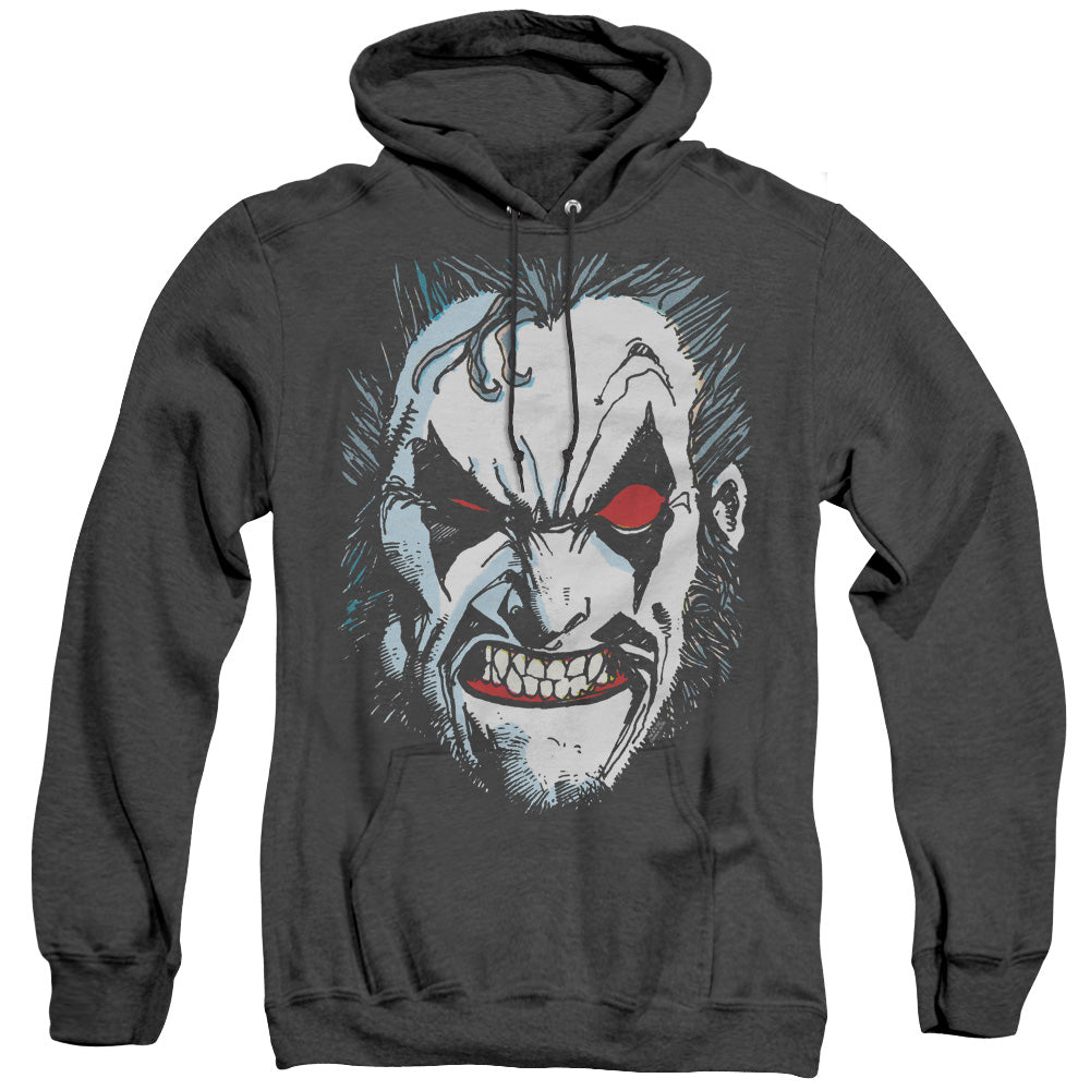 JLA/IN LO FACE - ADULT HEATHER HOODIE - BLACK