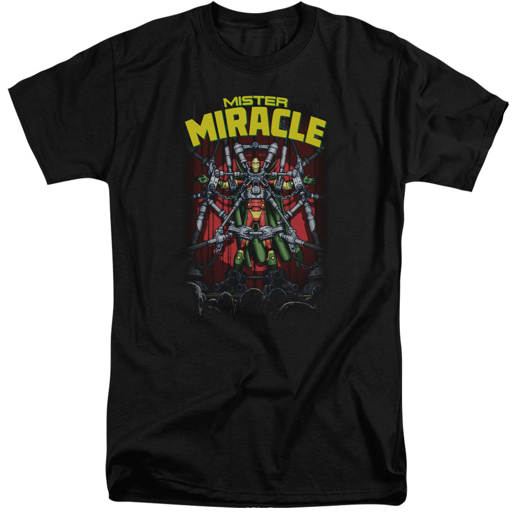 JLA/MISTER MIRACLE - S/S ADULT TALL 18/1 - BLACK