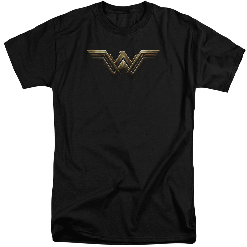 JUSTICE LEAGUE MOVIE/WONDER WOMAN LOGO - S/S ADULT TALL 18/1 - BLACK