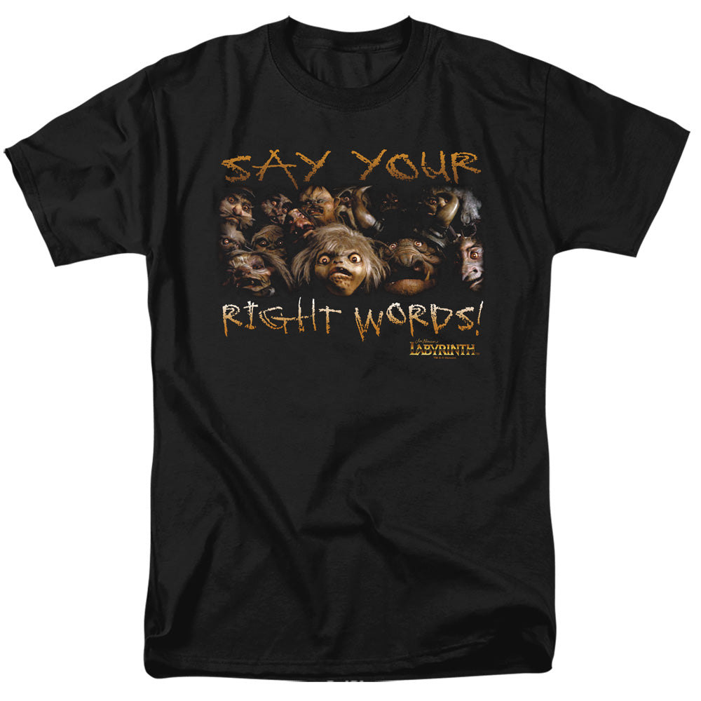 LABYRINTH/SAY YOUR RIGHT WORDS - S/S ADULT 18/1 - BLACK