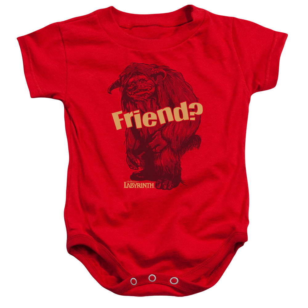 LABYRINTH/LUDO FRIEND - INFANT SNAPSUIT - RED
