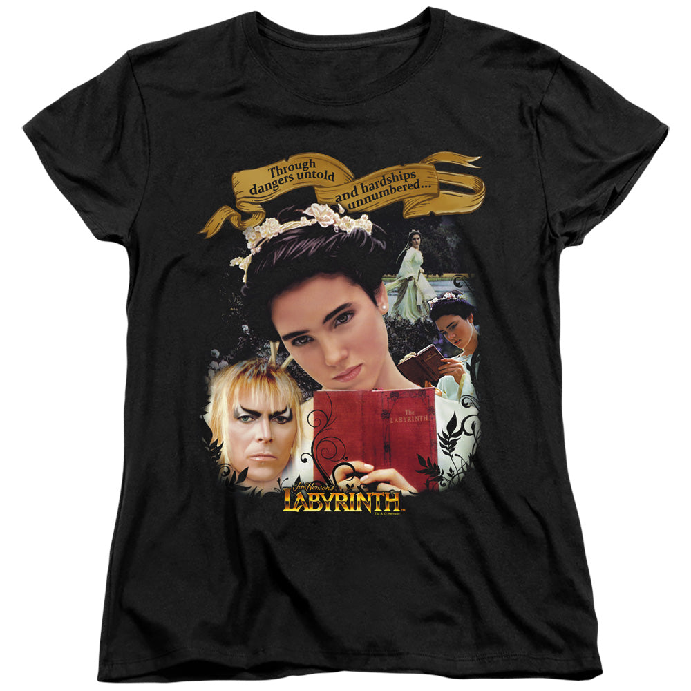 LABYRINTH/DANGERS UNTOLD - S/S WOMENS TEE - BLACK