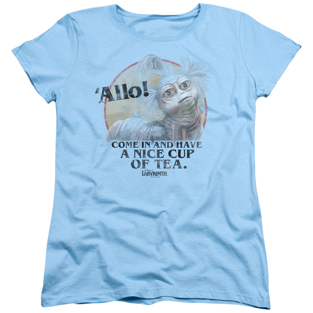 LABYRINTH/TEA - S/S WOMENS TEE - LIGHT BLUE
