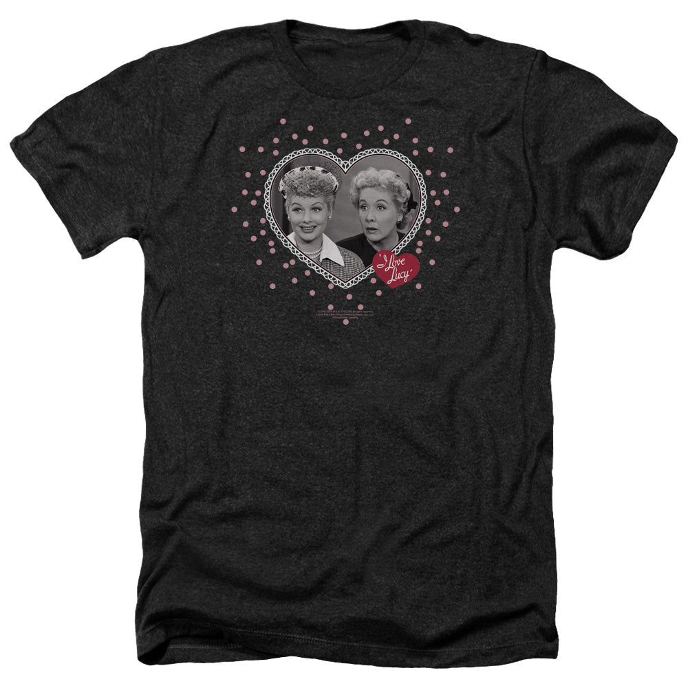 I LOVE LUCY/HEARTS AND DOTS - ADULT HEATHER - BLACK