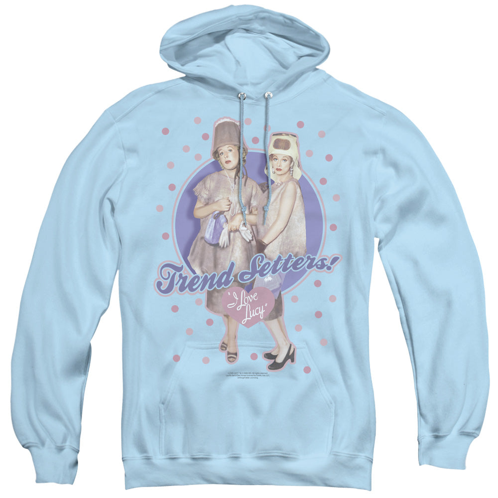 I LOVE LUCY/TREND SETTERS - ADULT PULLOVER HOODIE - LIGHT BLUE