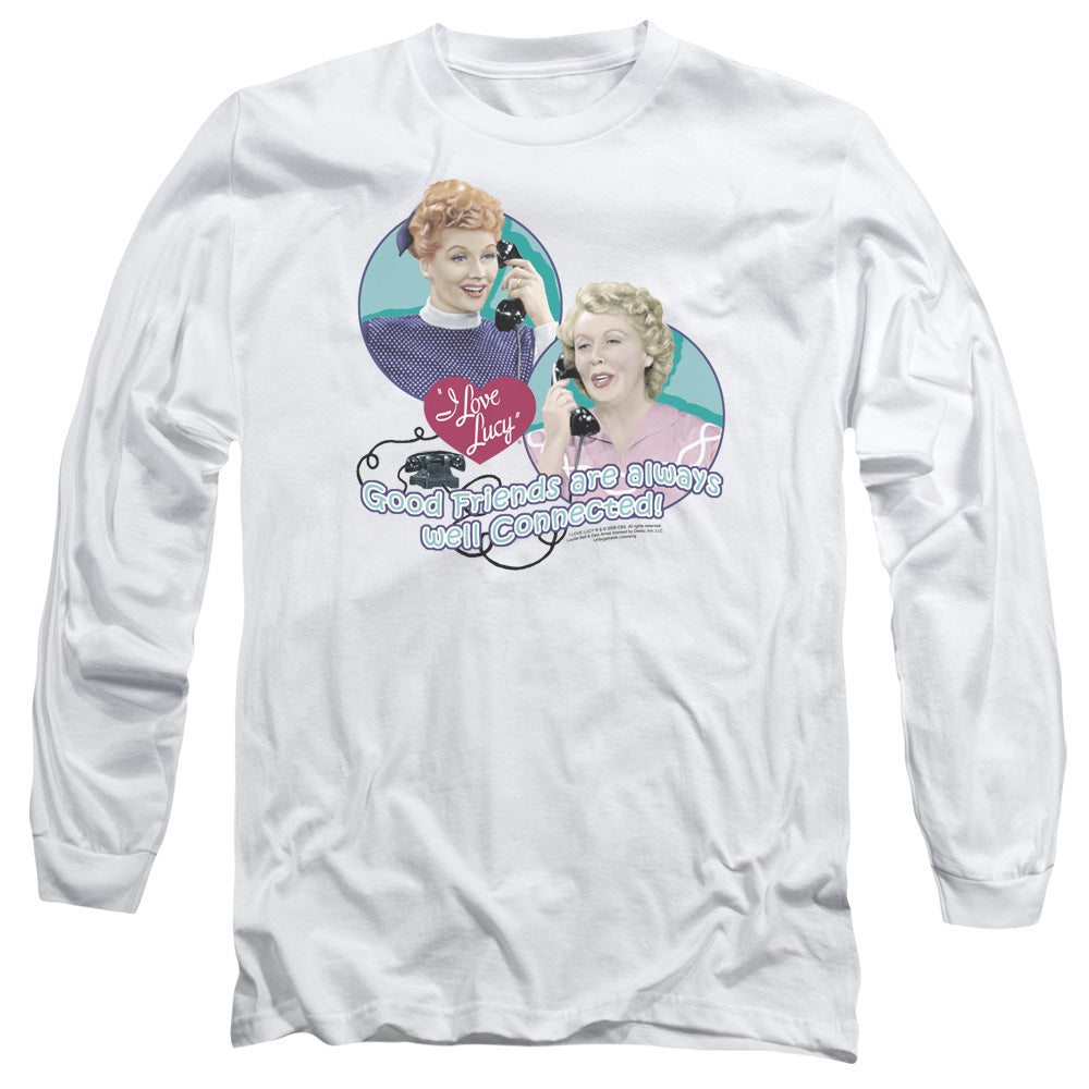 I LOVE LUCY/ALWAYS CONNECTED - L/S ADULT 18/1 - WHITE