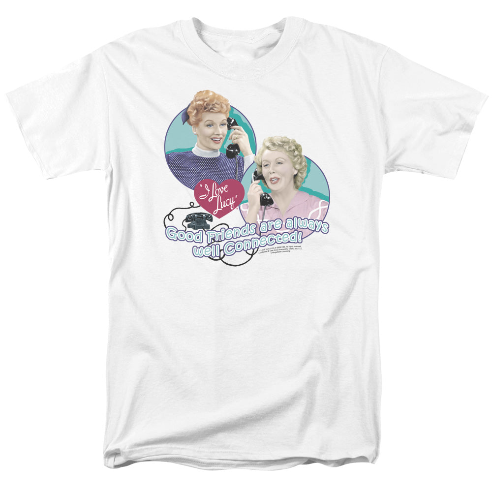 I LOVE LUCY/ALWAYS CONNECTED - S/S ADULT 18/1 - WHITE