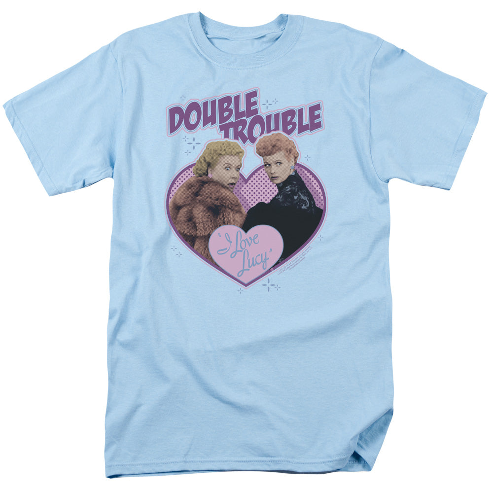 I LOVE LUCY/DOUBLE TROUBLE - S/S ADULT 18/1 - LIGHT BLUE