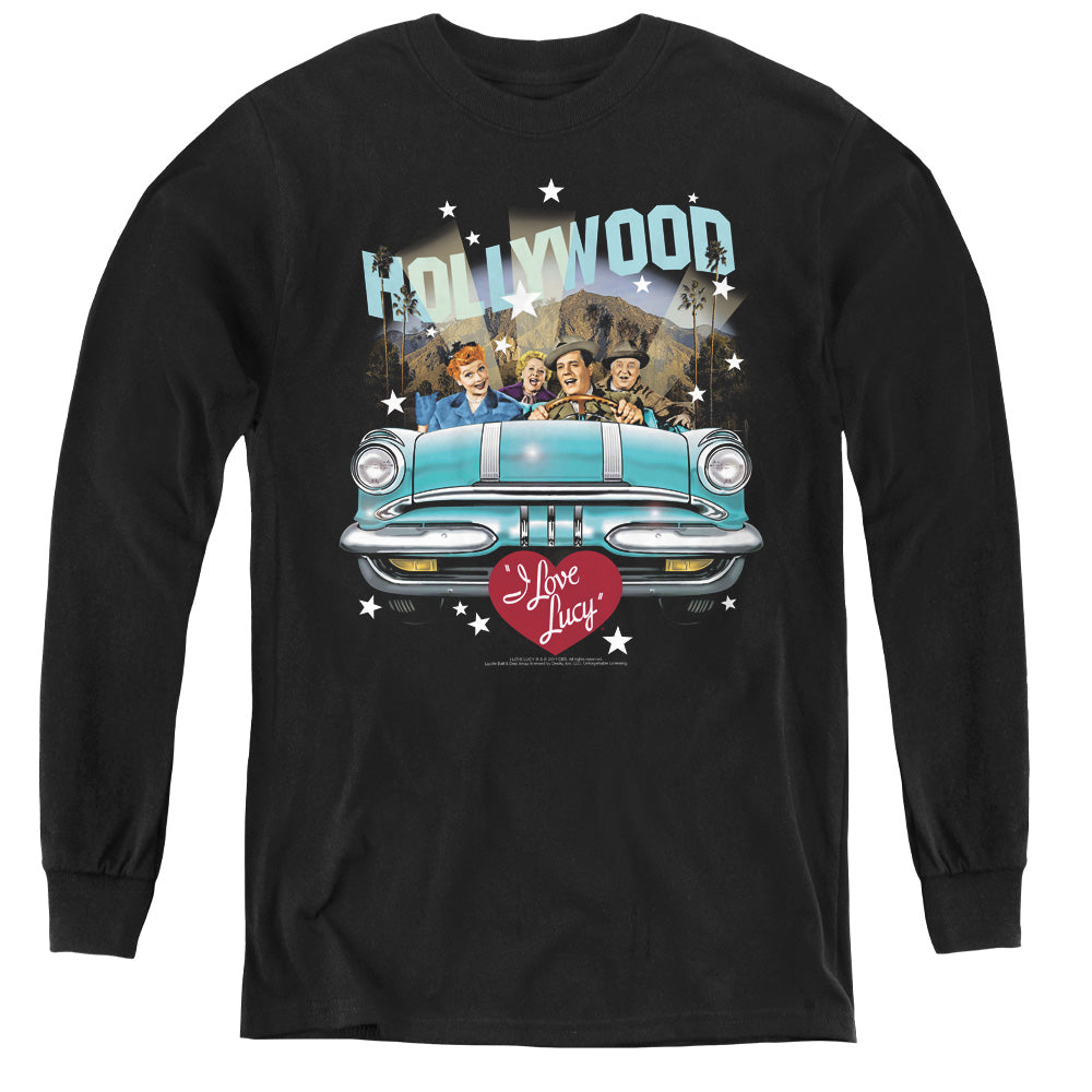 I LOVE LUCY/HOLLYWOOD ROAD TRIP - YOUTH LONG SLEEVE TEE - BLACK