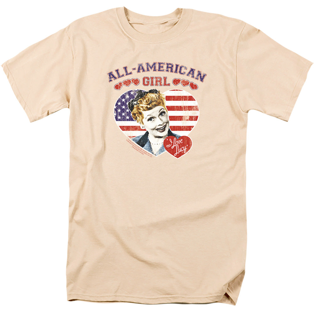 I LOVE LUCY/ALL AMERICAN - S/S ADULT 18/1 - CREAM