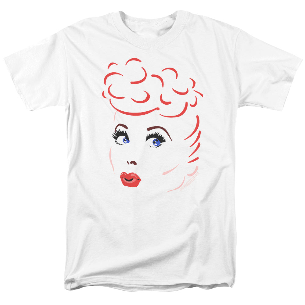 I LOVE LUCY/LINES FACE - S/S ADULT 18/1 - WHITE