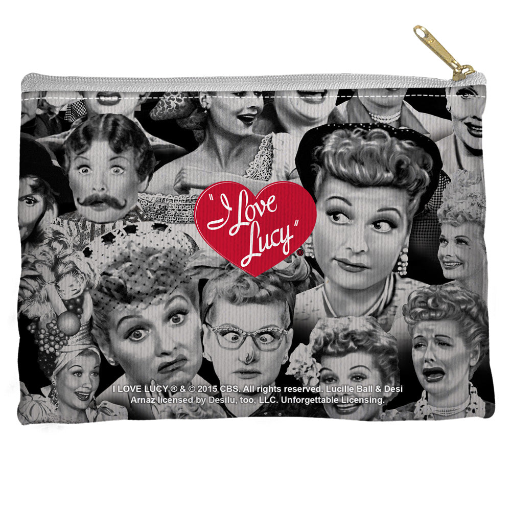 I LOVE LUCY/FACES - STRAIGHT BOTTOM ACCESSORY POUCH