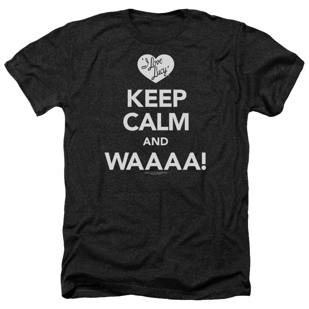I LOVE LUCY/KEEP CALM WAAA - ADULT HEATHER - BLACK