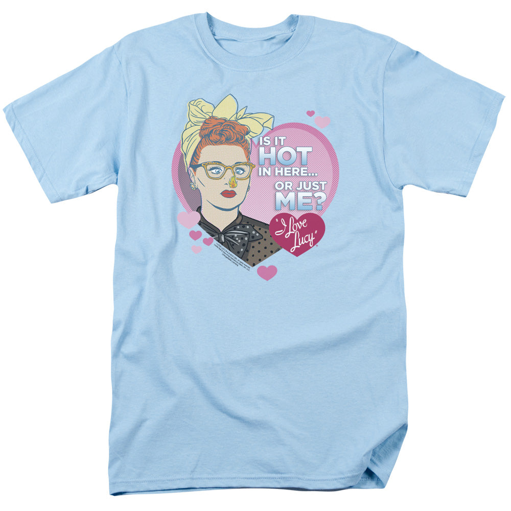 I LOVE LUCY/HOT - S/S ADULT 18/1 - LIGHT BLUE