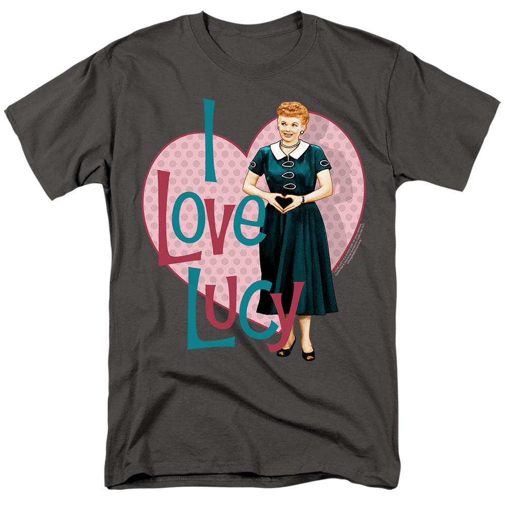 I LOVE LUCY/HEART YOU - S/S ADULT 18/1 - CHARCOAL