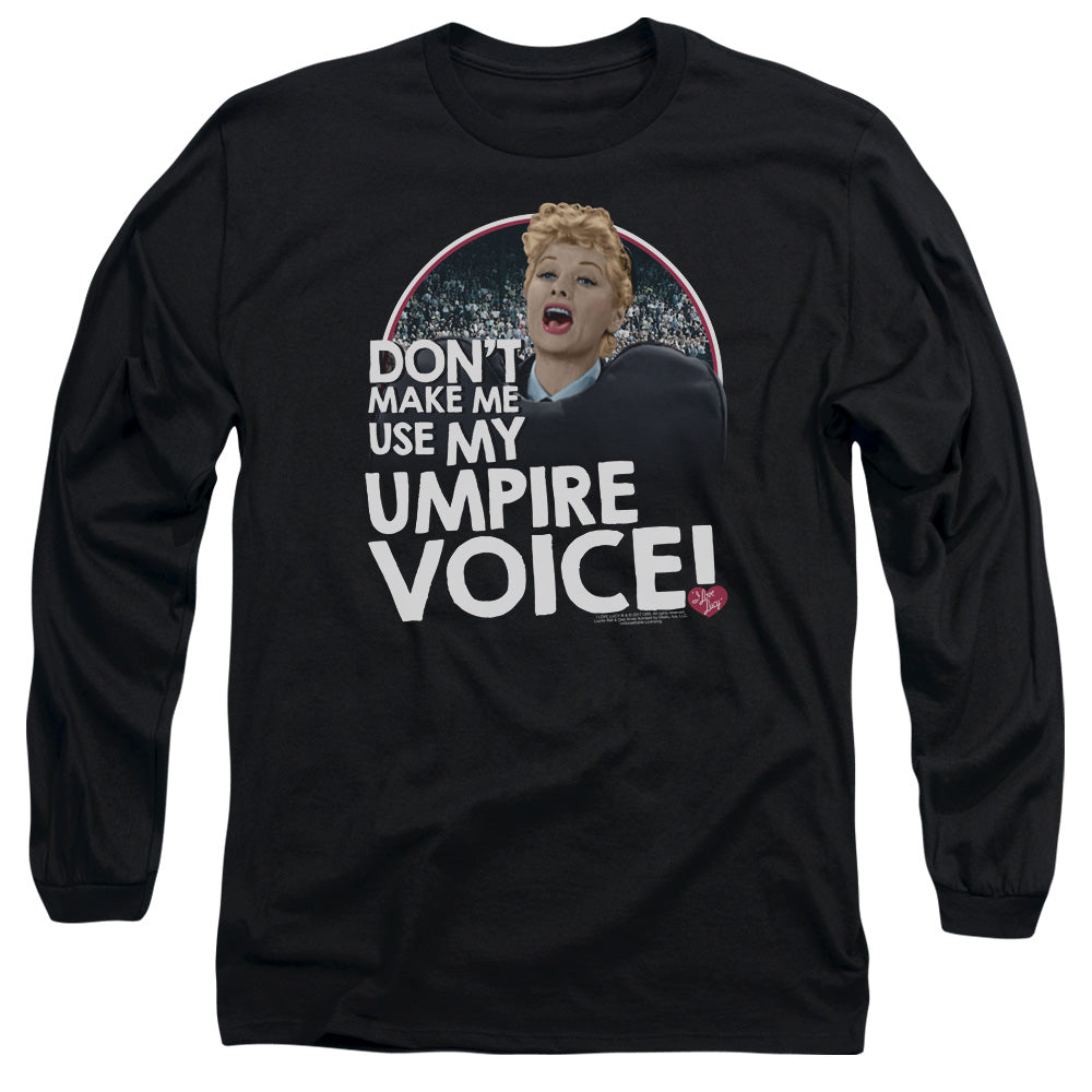 I LOVE LUCY/UMPIRE -  L/S ADULT 18/1  - BLACK