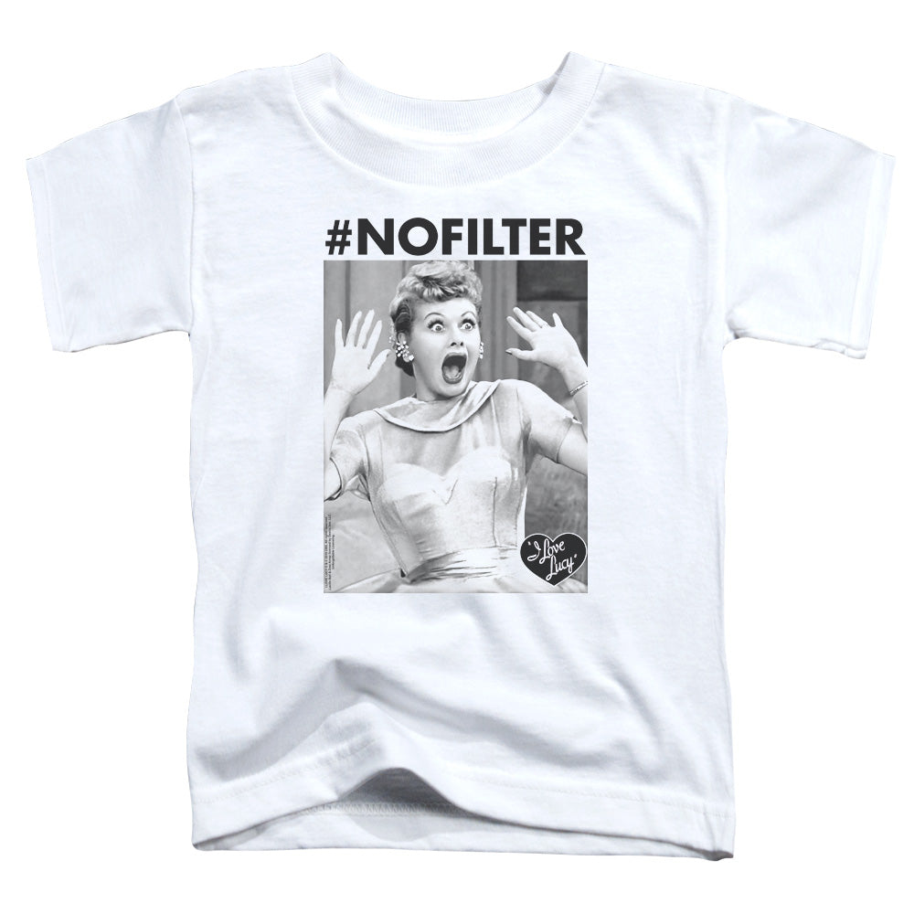 I LOVE LUCY/NO FILTER - S/S TODDLER TEE - WHITE