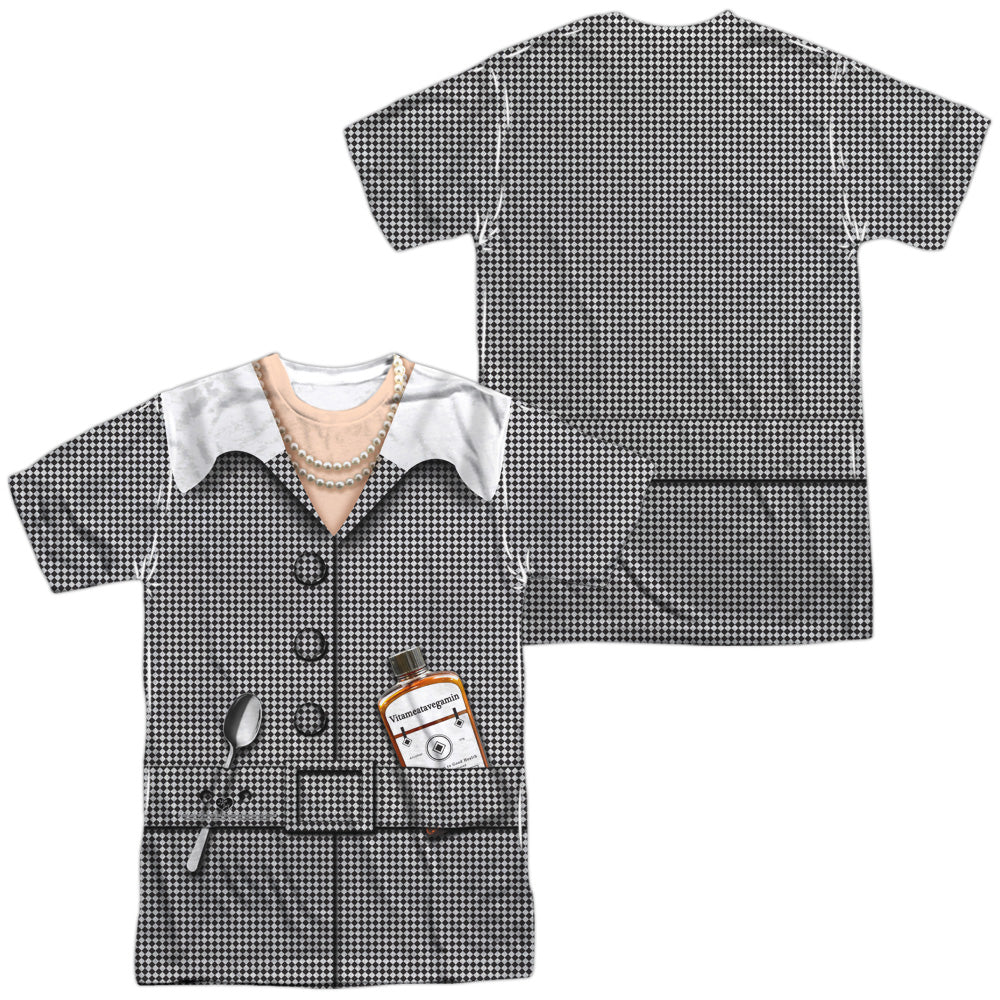 I LOVE LUCY/VITA COSTUME (FRONT/BACK PRINT) - S/S ADULT POLY CREW - MULTI