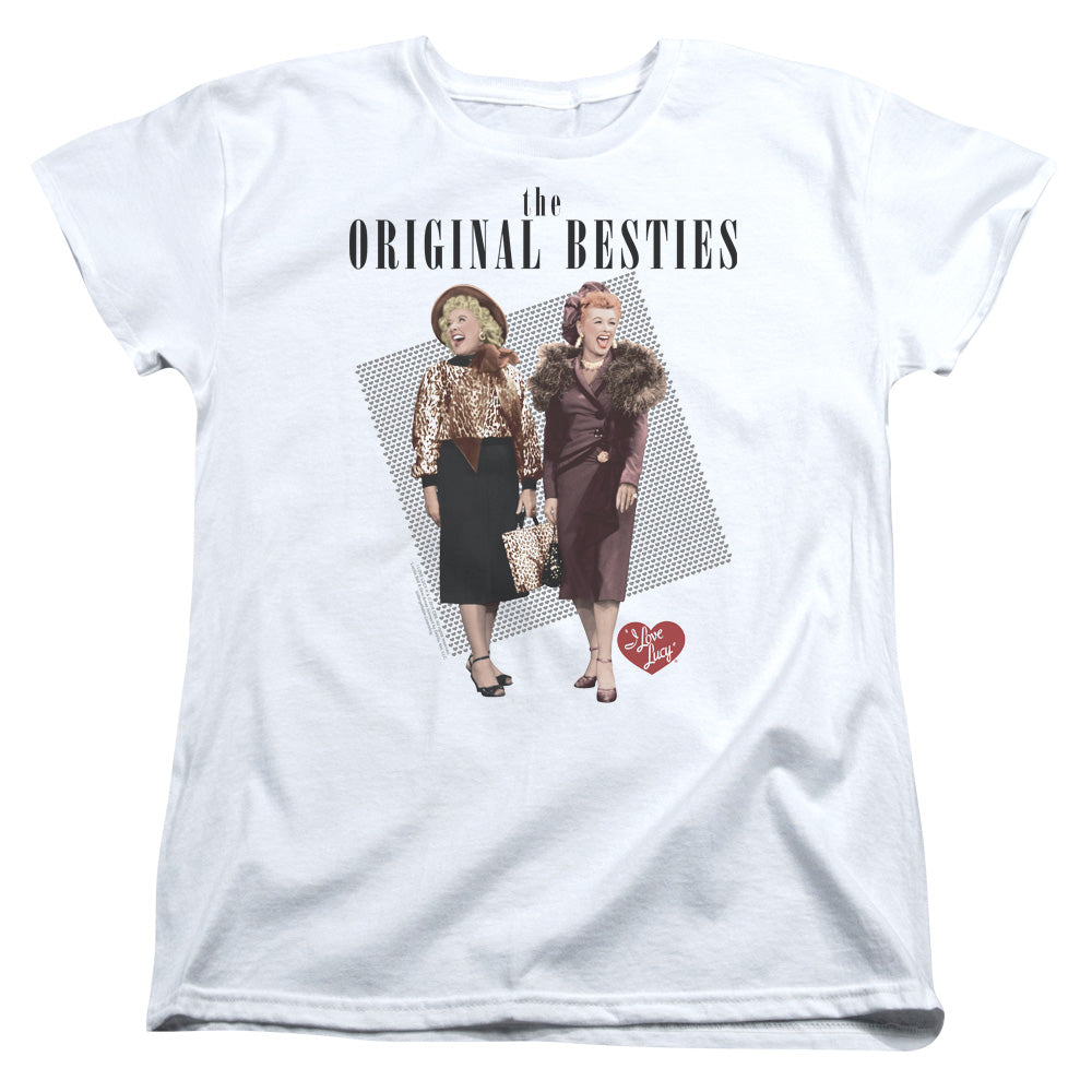 I LOVE LUCY/ORIGINAL BESTIE - S/S WOMENS TEE - WHITE