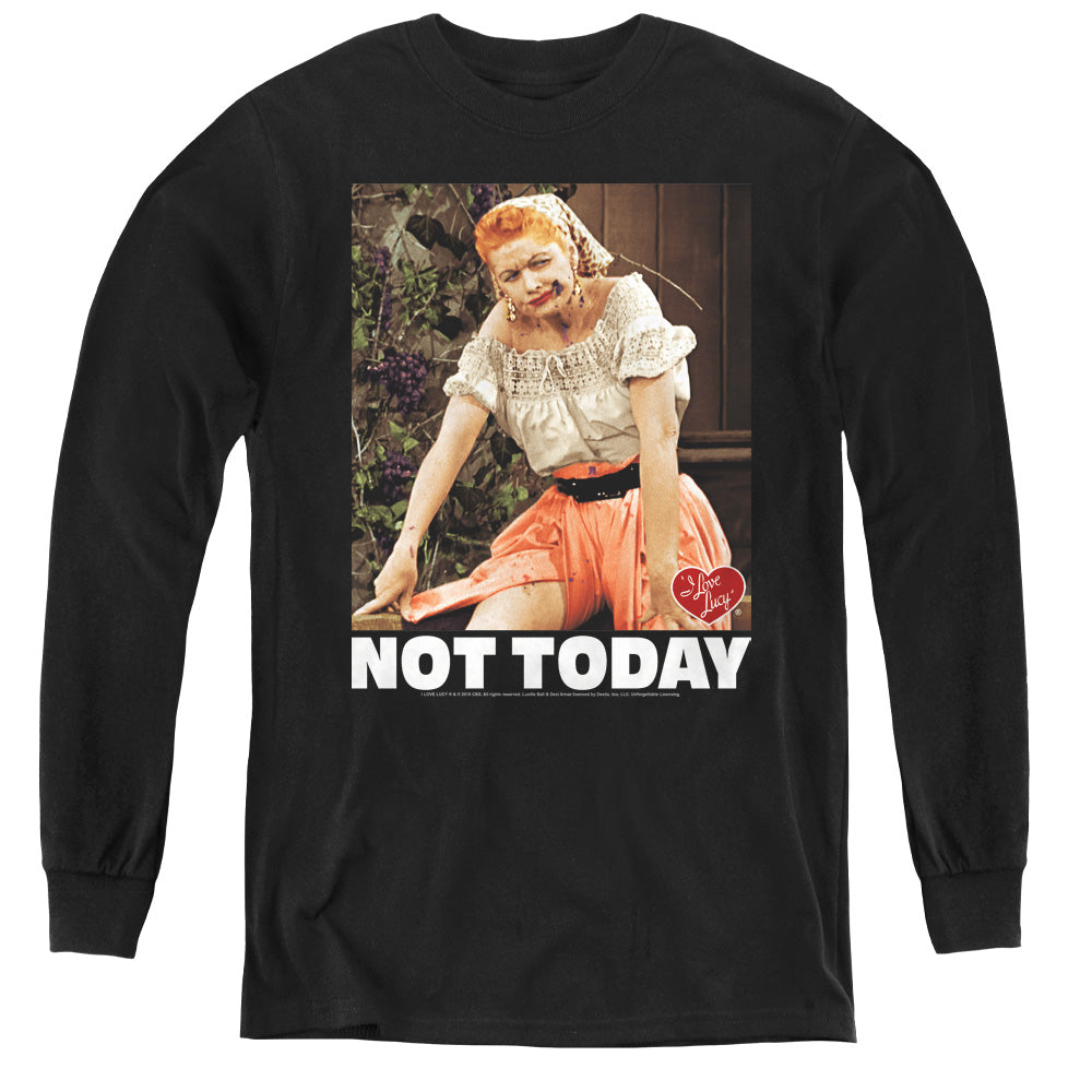 I LOVE LUCY/NOT TODAY - YOUTH LONG SLEEVE TEE - BLACK