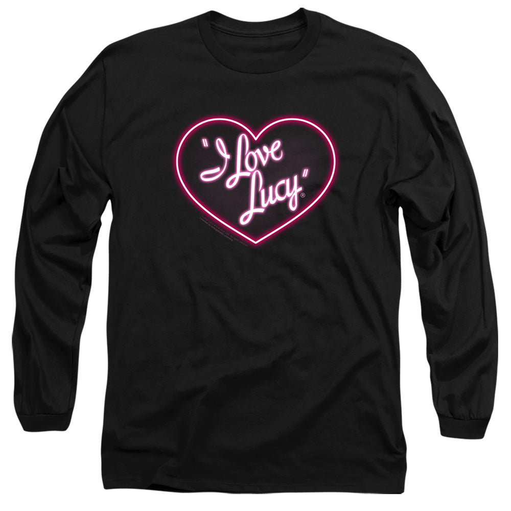 I LOVE LUCY/NEON LOGO - L/S ADULT 18/1 - BLACK