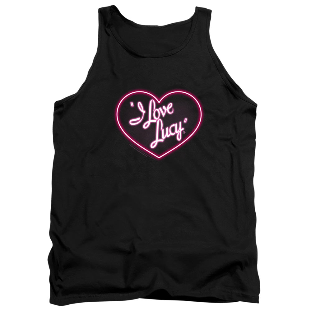 I LOVE LUCY/NEON LOGO - ADULT TANK - BLACK